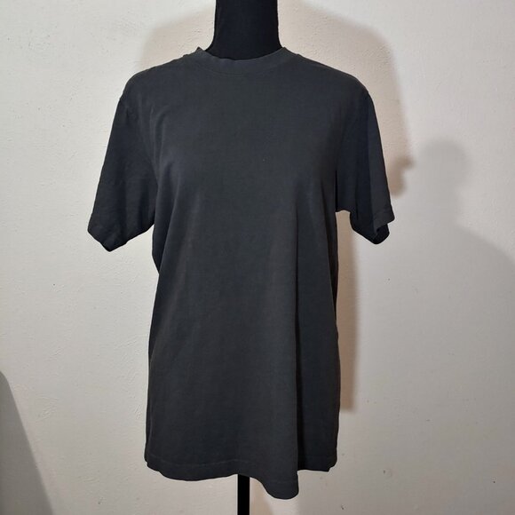 Sporty And Rich Plain T Shirt 100% Cotton Size Small Dark Grey - Picture 1 of 5